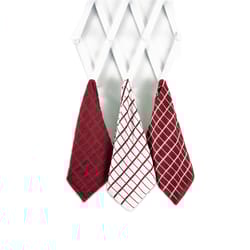 Ritz Paprika Cotton Check Kitchen Towel 3 pk