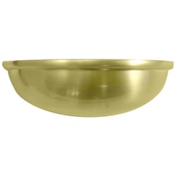 Laurey Newport Half Oval Cabinet Pull Cup 3 in. Satin Brass 1 pk