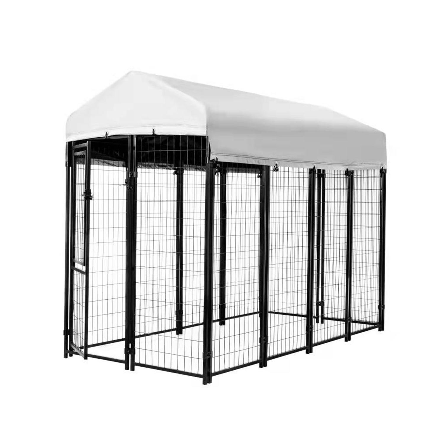 KennelMaster Large Welded Wire Mesh Pet Kennel Black 72 in