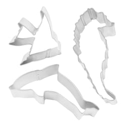 R&M International Sealife Cookie Cutter Set Silver 3 pc