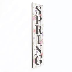 P Graham Dunn Multicolored Wood 47 in. H X 10.5 in. L X 1 in. W Spring Porch Sign