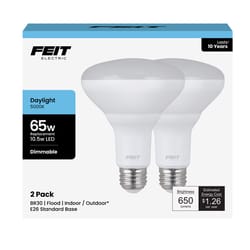 Feit BR30 E26 (Medium) LED Bulb Daylight 65 Watt Equivalence 2 pk