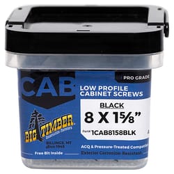 Big Timber No. 8 X 1-5/8 in. L Star Black Cabinet Screws 1 lb