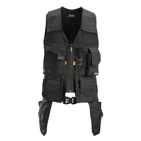 Snickers Workwear 9 pocket Polyester Tool Vest Black L 34 in. 36 in.