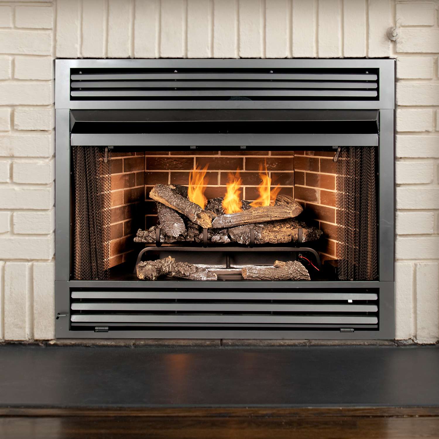 GHP Pleasant Hearth Gray Fireplace Insert - Ace Hardware