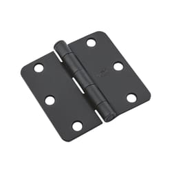 National Hardware 3 in. L Black Door Hinge 1 pk