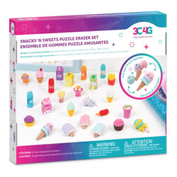 3C4G Snacks 'N Sweets Multicolored Pencil Eraser Assortment 25 pk