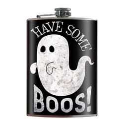 Trixie & Milo Have Some Boos 8 oz Black Stainless Steel Flask