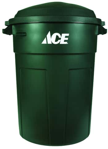 Project Source 50-Gallons Green Plastic Wheeled Trash Can with Lid Outdoor  in the Trash Cans department at