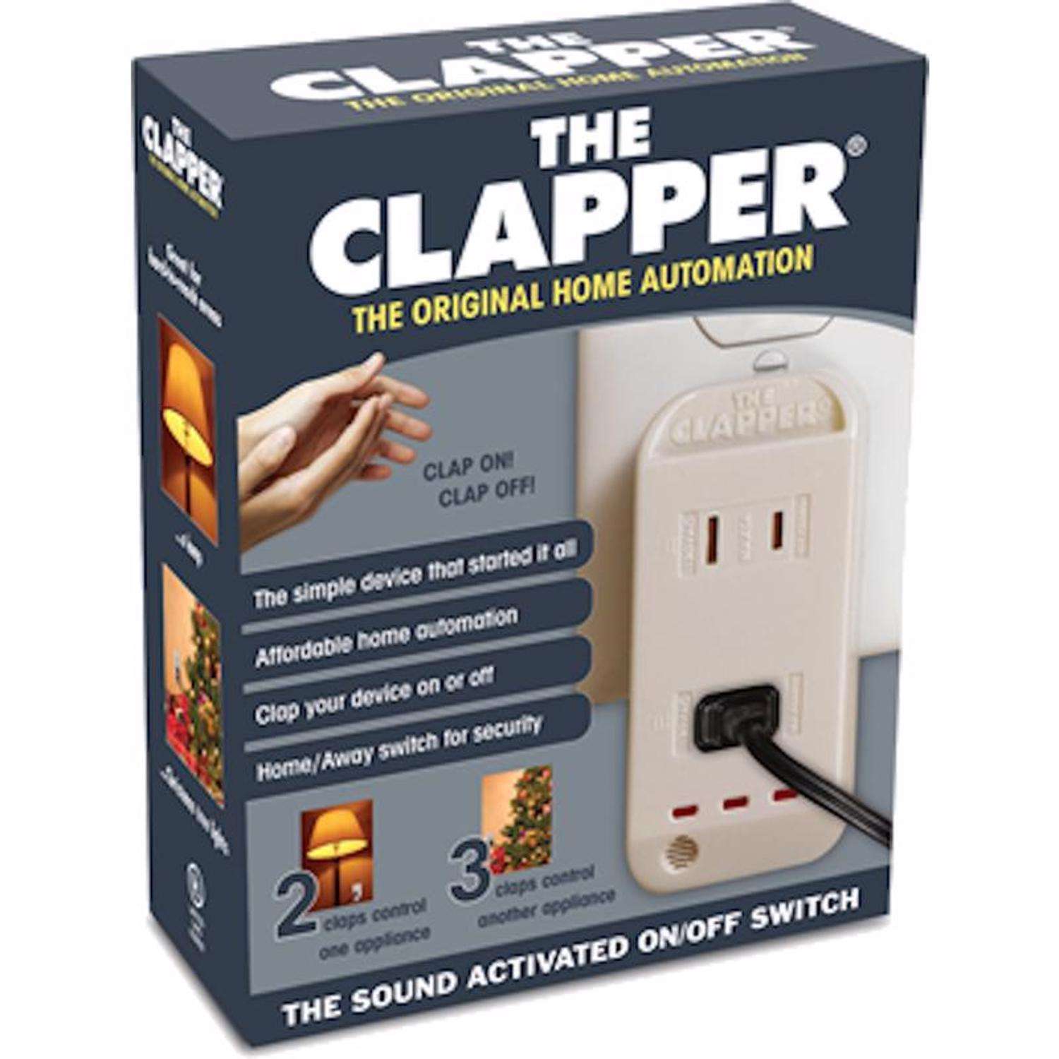 The Clapper Clap On Clap Off Light Sensor Wireless Switch 2 Lights