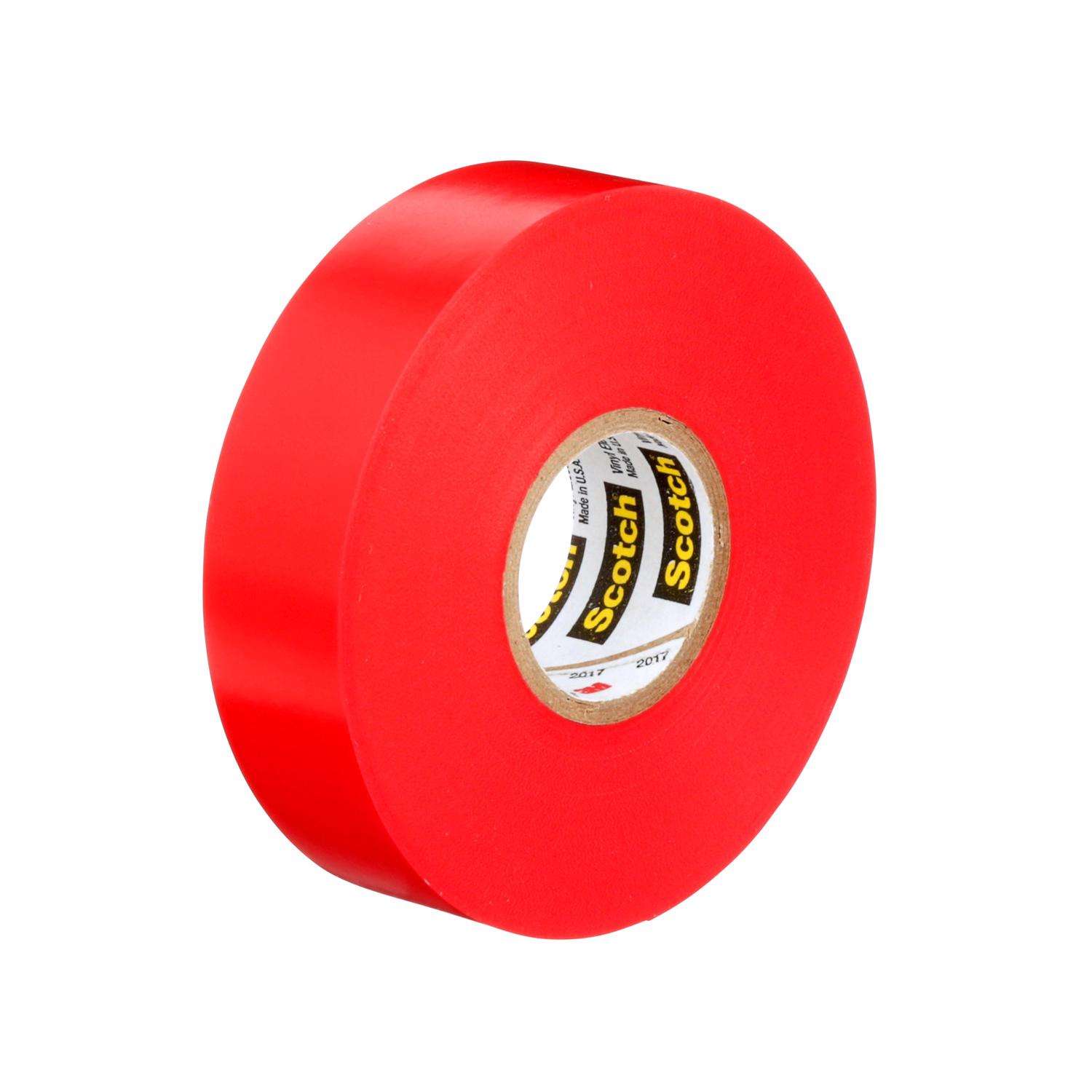 Secure Red Electrical Tape 3/4 Inch x 66 Feet - Single Roll