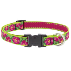 Lupine Pet Multicolored Petunias Nylon Dog Adjustable Collar