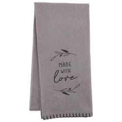 Karma Gifts Black/Gray Cotton Modern Farmhouse Tea Towel 1 pk