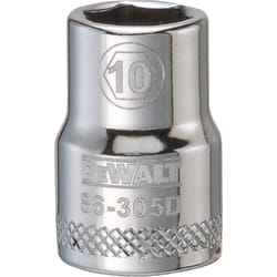 DeWalt 10 mm X 3/8 in. drive Metric 6 Point Socket 1 pc