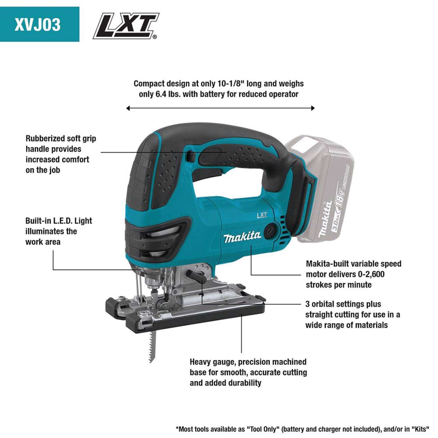 18V Cordless Jig Saw (Tool Only)