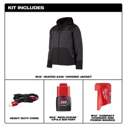 Milwaukee M12 XXXL Long Sleeve Men's Hooded Heated Jacket Kit Gray