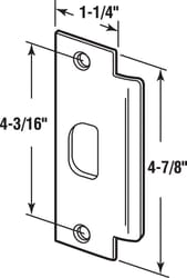 Prime-Line 4.875 in. H X 1.25 in. L Brass-Plated Steel Door Strike