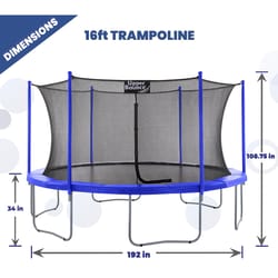 Upper Bounce Trampoline Set Blue/Black