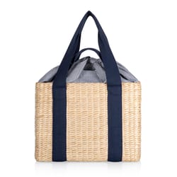 Picnic Time Parisian 6.3 in. L X 14.2 in. W X 10.6 in. H Beige/Navy Picnic Basket