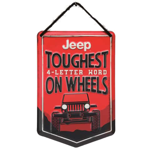 Open Road Brands Jeep Linked Tin Decorative Sign 90166132-S - The Home Depot
