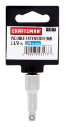 Craftsman 1-1/2 in. L X 1/4 in. drive S Wobble Extension Bar 1 pc