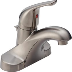 Delta Foundations Stainless Steel Traditional Pop-up Bathroom Sink Faucet 4 in.