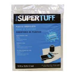 Trimaco SuperTuff 12 ft. W X 15 ft. L X 2 mil Plastic Drop Cloth 1 pk
