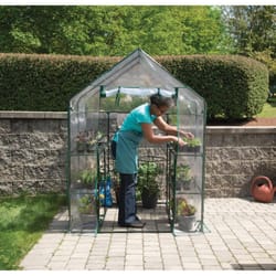 Miracle-Gro Clear 56 in. W X 56 in. D X 76 in. H Greenhouse