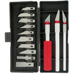 Performance Tool Project Pro Hobby Knife Set Silver 13 pc