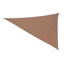 Coolaroo Ready-To-Hang Polyethylene Walnut Triangle Shade Sail Canopy 10 ft. H X 10 ft. W X 10 ft. L