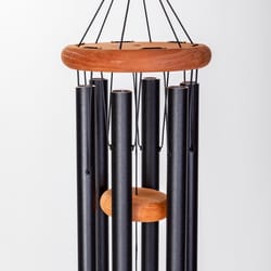 Wind River Festival Black Aluminum/Wood 30 in. Wind Chime