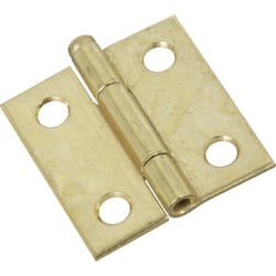 National Hardware 1-1/2 in. L Brass-Plated Door Hinge 2 pk