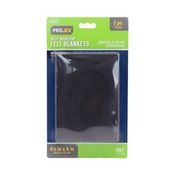 Projex Felt Self Adhesive Surface Pad Brown Rectangle 4-1/2 in. W X 6 in. L 2 pk