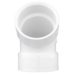 Charlotte Pipe Schedule 40 4 in. Hub X 4 in. D Hub PVC Elbow 1 pk