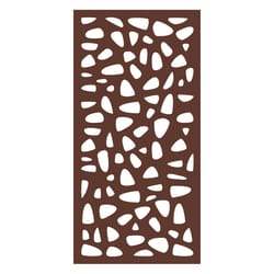 Modinex 72 in. H X 36 in. L Wood Poly Composite Garden Decorative Fence Panel Espresso