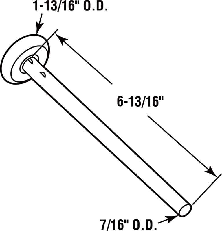 Prime-Line 7/16 in. W X 6.5 in. L X 1-13/16 in. D Steel Garage Door Roller Prime-Line 7/16 in. W X 6.5 in. L X 1-13/16 in. D Steel Garage Door Roller