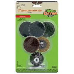 Gator Power Series 2 in. Synthetic/Wool Blend Twist and Lock Sanding Disc Kit Assorted Grit Medium 6