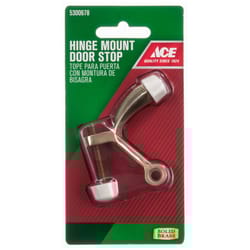 Ace 2-5/8 in. W X 0.5 in. L Solid Brass w/Rubber Stop Brass Yellow Hinge Pin Door Stop Mounts to doo