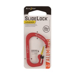Nite Ize SlideLock Aluminum Red Carabiner Key Chain