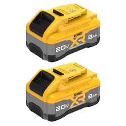 DeWalt 20V MAX XR Powerpack DCB2108-2 8 Ah Lithium-Ion Battery 2 pc