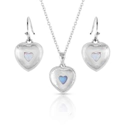 Montana Silversmiths Women's Depths of My Heart Blue/Silver Jewelry Sets Water Resistant