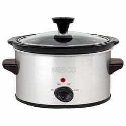 Nesco 1.5 qt Silver Ceramic Slow Cooker