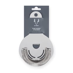 Viski Silver Stainless Steel Cocktail Strainer