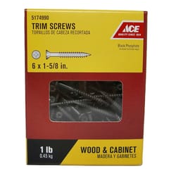 Ace No. 6 wire X 1-5/8 in. L Phillips Flat Trim Head Trim Screws 1 lb 265 pk