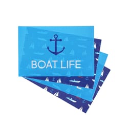 Pavilion We People Blue Plastic/Polypropylene Boat Placemat Set 4 pk