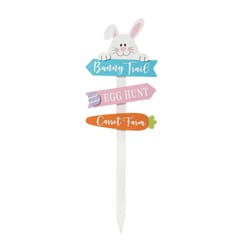 Glitzhome Easter Bunny Yard Stake Metal/Wood 1 each