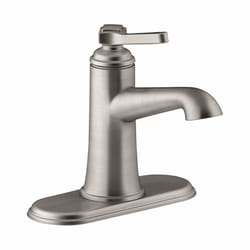 Kohler Georgeson Brushed Nickel Coastal Single-Handle Bathroom Sink Faucet 4 in.