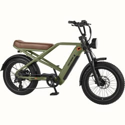 Retrospec Valen Rev+ Unisex 20 in. D Electric Bicycle Matte Olive Drab