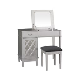 Linon Home Decor 36 in. W X 18 in. L Rectangular Vanity Table Set