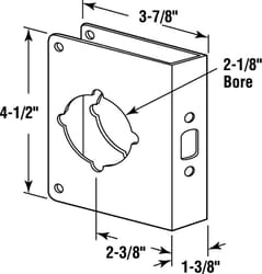 Prime-Line 4.5 in. H X 3.875 in. L Brushed Stainless Steel Stainless Steel Door Reinforcer